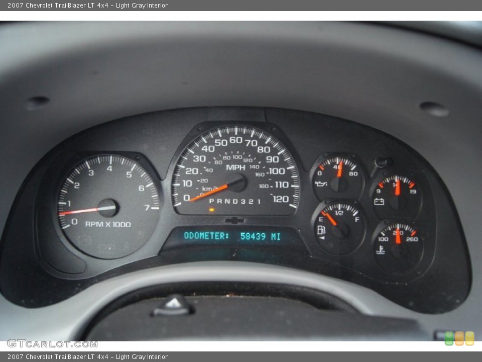 Light Gray Interior Gauges for the 2007 Chevrolet TrailBlazer LT 4x4 #61704663