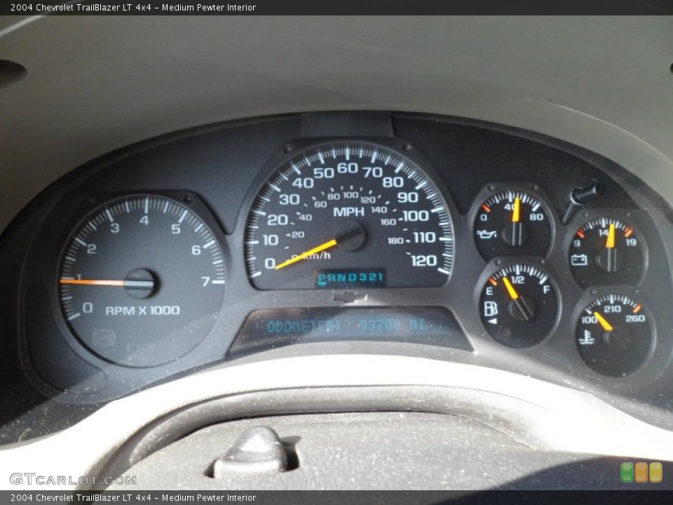 Medium Pewter Interior Gauges for the 2004 Chevrolet TrailBlazer LT 4x4 #61705347