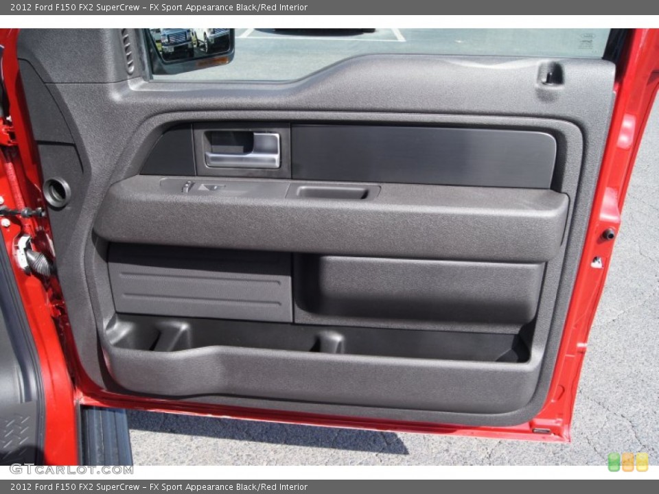 FX Sport Appearance Black/Red Interior Door Panel for the 2012 Ford F150 FX2 SuperCrew #61705596