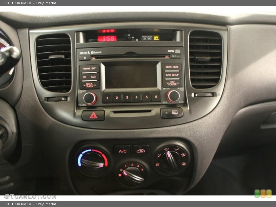 Gray Interior Controls for the 2011 Kia Rio LX #61708176
