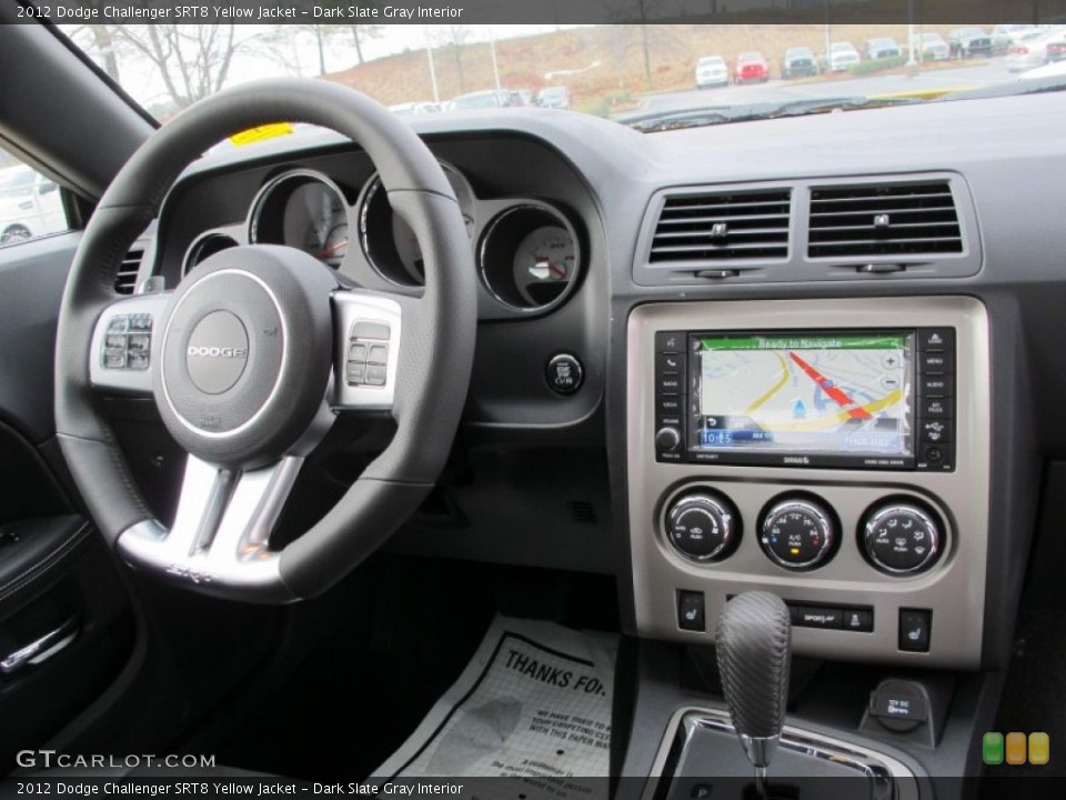 Dark Slate Gray Interior Dashboard for the 2012 Dodge Challenger SRT8 Yellow Jacket #61708875