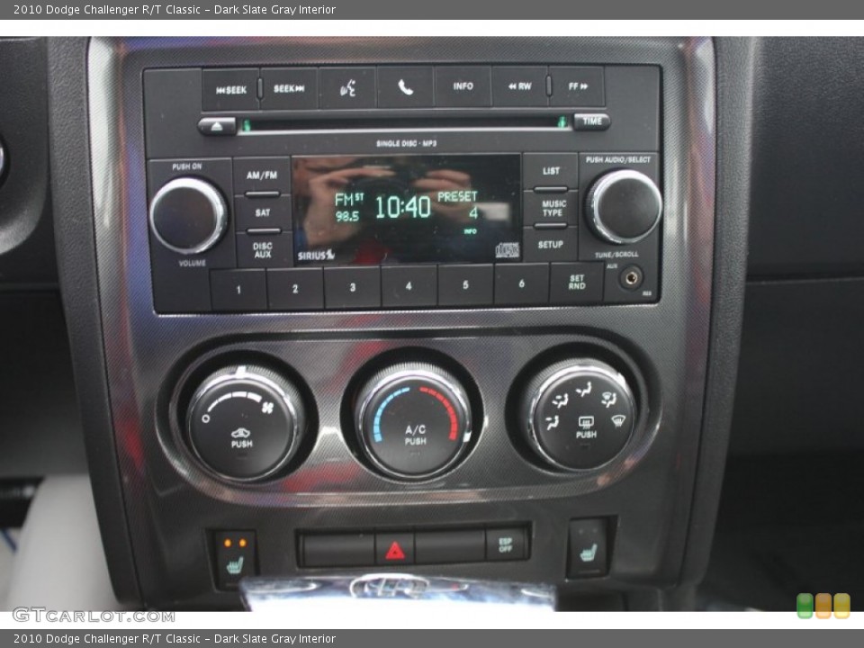 Dark Slate Gray Interior Audio System for the 2010 Dodge Challenger R/T Classic #61711011