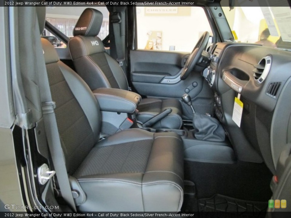 Call of Duty: Black Sedosa/Silver French-Accent Interior Photo for the 2012 Jeep Wrangler Call of Duty: MW3 Edition 4x4 #61711116