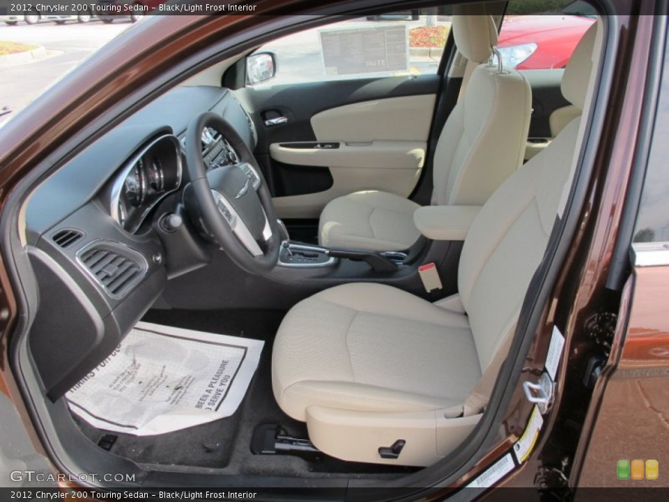 Black/Light Frost Interior Front Seat for the 2012 Chrysler 200 Touring Sedan #61711323