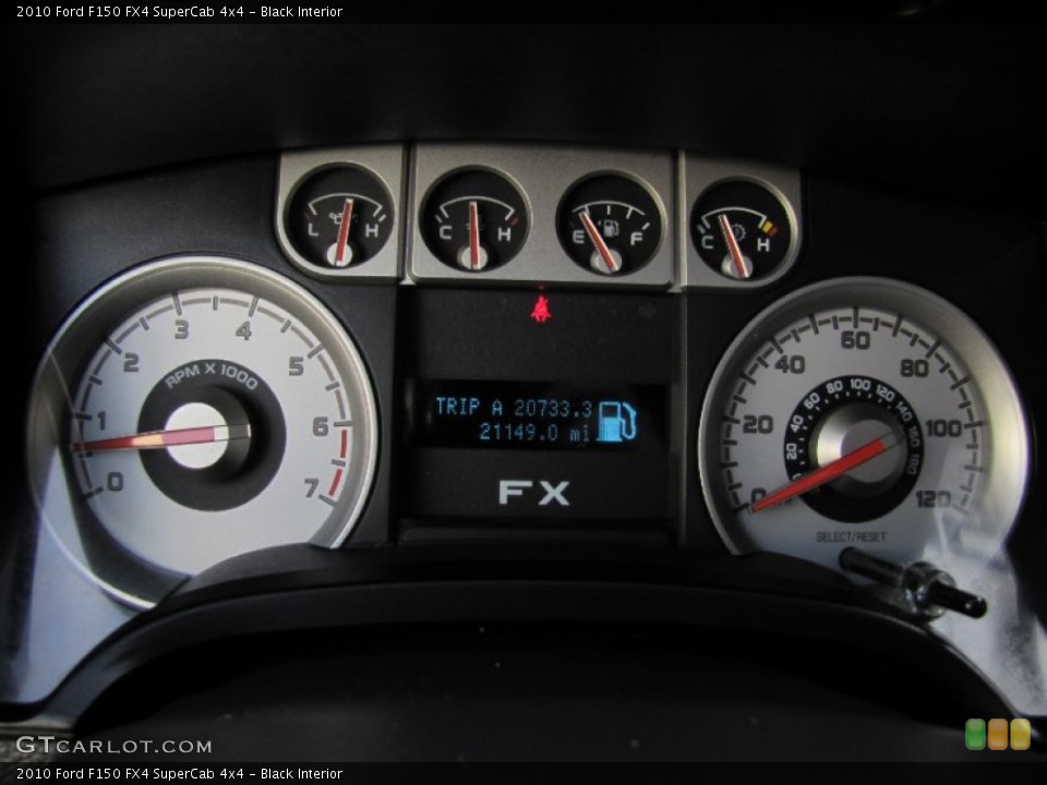 Black Interior Gauges for the 2010 Ford F150 FX4 SuperCab 4x4 #61718691