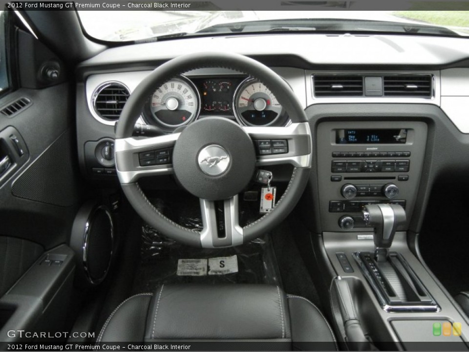 Charcoal Black Interior Dashboard for the 2012 Ford Mustang GT Premium Coupe #61718966