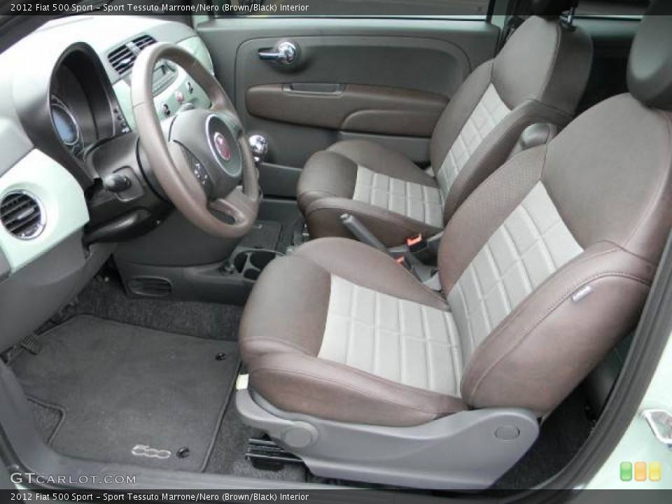 Sport Tessuto Marrone/Nero (Brown/Black) Interior Photo for the 2012 Fiat 500 Sport #61719174
