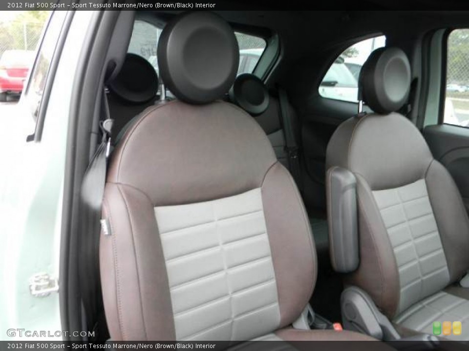 Sport Tessuto Marrone/Nero (Brown/Black) Interior Front Seat for the 2012 Fiat 500 Sport #61719255