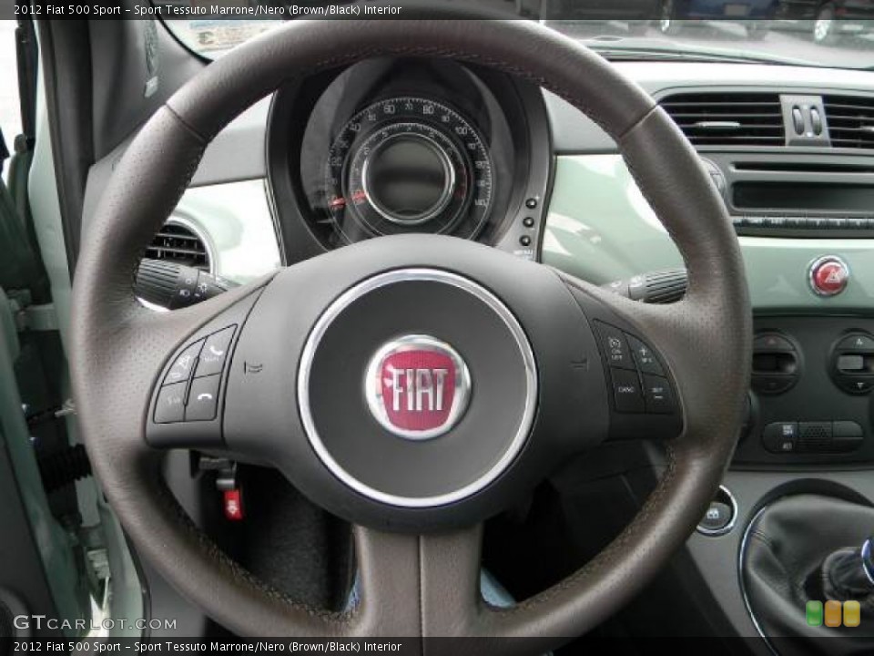 Sport Tessuto Marrone/Nero (Brown/Black) Interior Steering Wheel for the 2012 Fiat 500 Sport #61719279