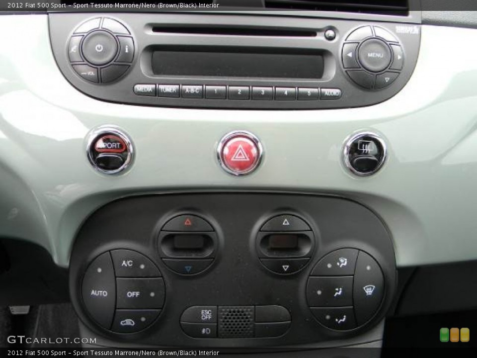 Sport Tessuto Marrone/Nero (Brown/Black) Interior Controls for the 2012 Fiat 500 Sport #61719288