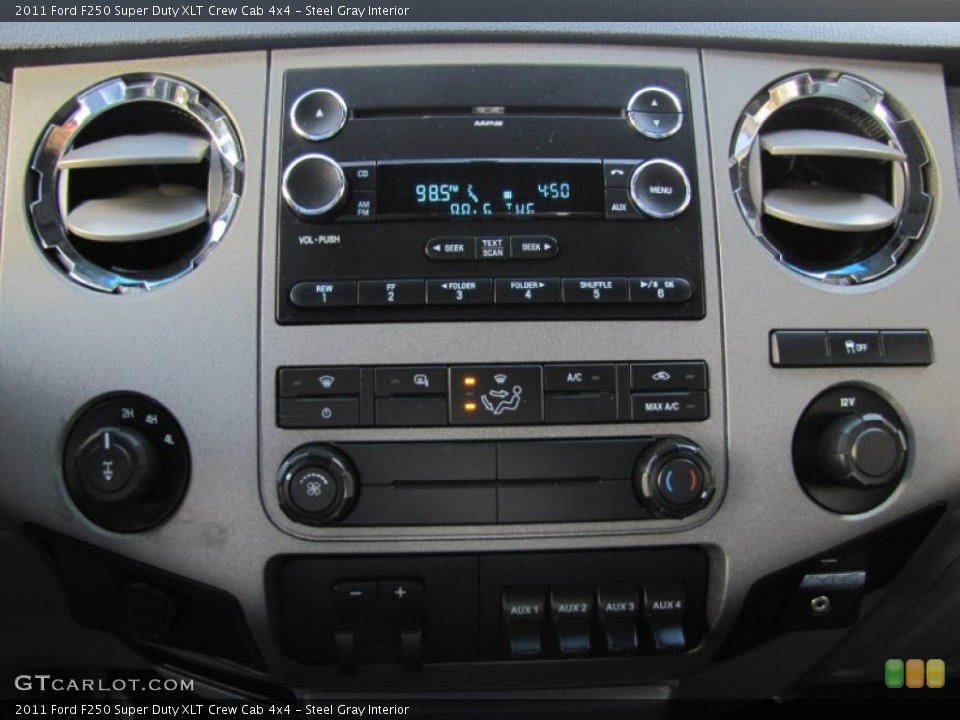 Steel Gray Interior Controls for the 2011 Ford F250 Super Duty XLT Crew Cab 4x4 #61719396
