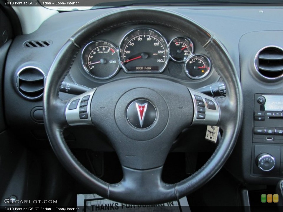 Ebony Interior Steering Wheel for the 2010 Pontiac G6 GT Sedan #61719622