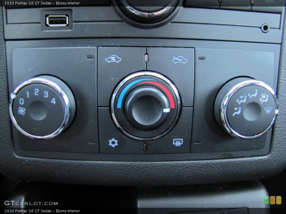 Ebony Interior Controls for the 2010 Pontiac G6 GT Sedan #61719696