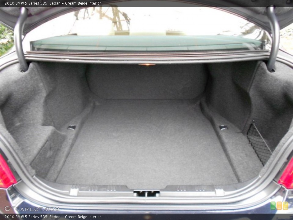 Cream Beige Interior Trunk for the 2010 BMW 5 Series 535i Sedan #61720080