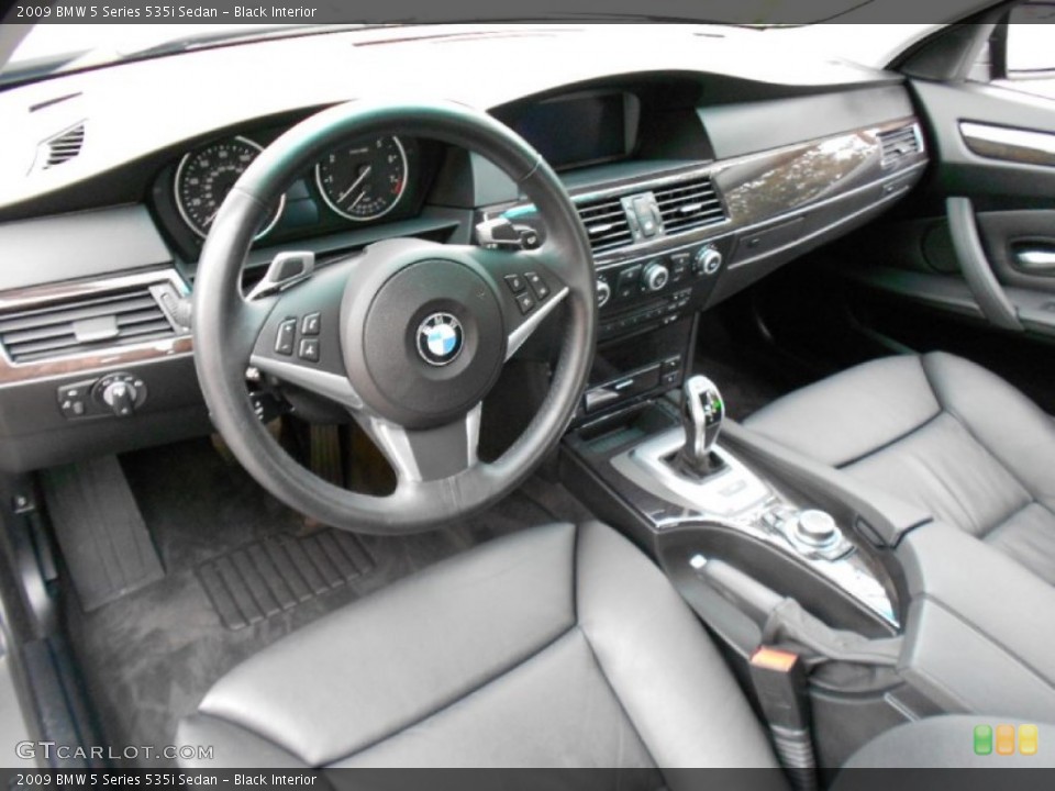 Black Interior Prime Interior for the 2009 BMW 5 Series 535i Sedan #61720140