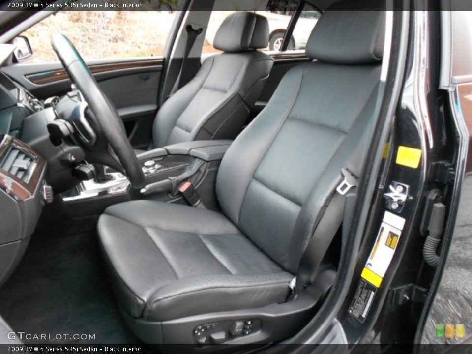 Black Interior Photo for the 2009 BMW 5 Series 535i Sedan #61720275