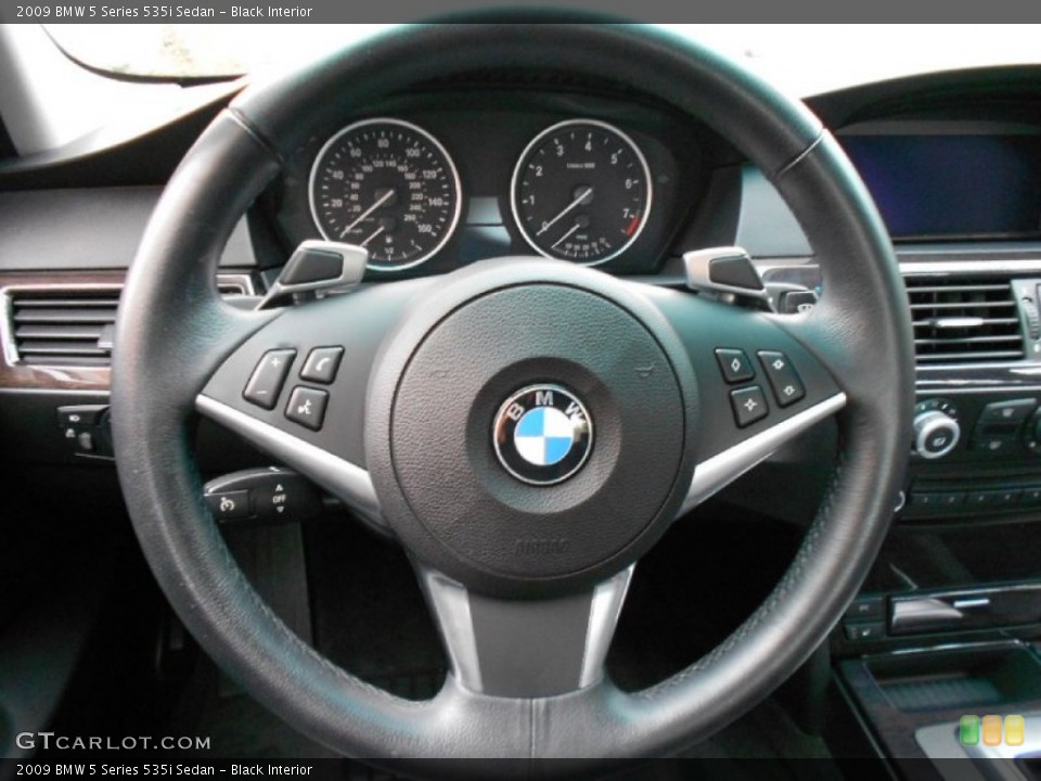 Black Interior Steering Wheel for the 2009 BMW 5 Series 535i Sedan #61720371