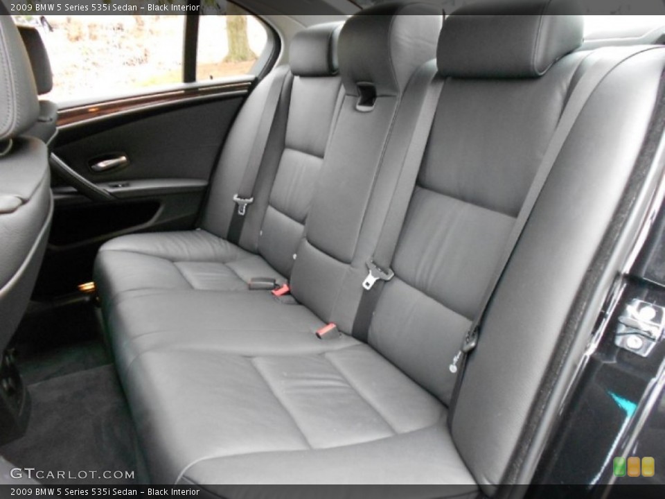Black Interior Rear Seat for the 2009 BMW 5 Series 535i Sedan #61720390