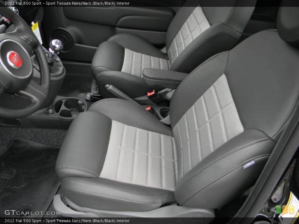 Sport Tessuto Nero/Nero (Black/Black) Interior Front Seat for the 2012 Fiat 500 Sport #61720391