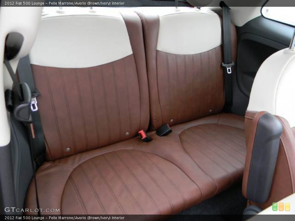 Pelle Marrone/Avorio (Brown/Ivory) Interior Rear Seat for the 2012 Fiat 500 Lounge #61720836