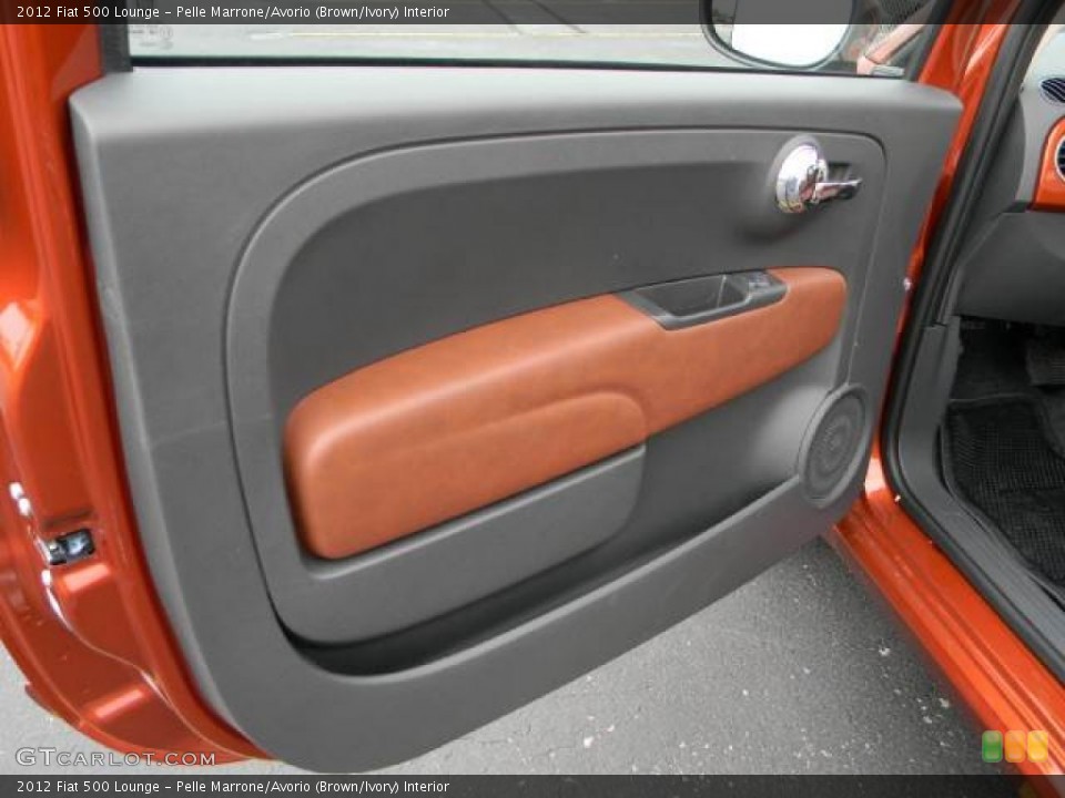 Pelle Marrone/Avorio (Brown/Ivory) Interior Door Panel for the 2012 Fiat 500 Lounge #61720854