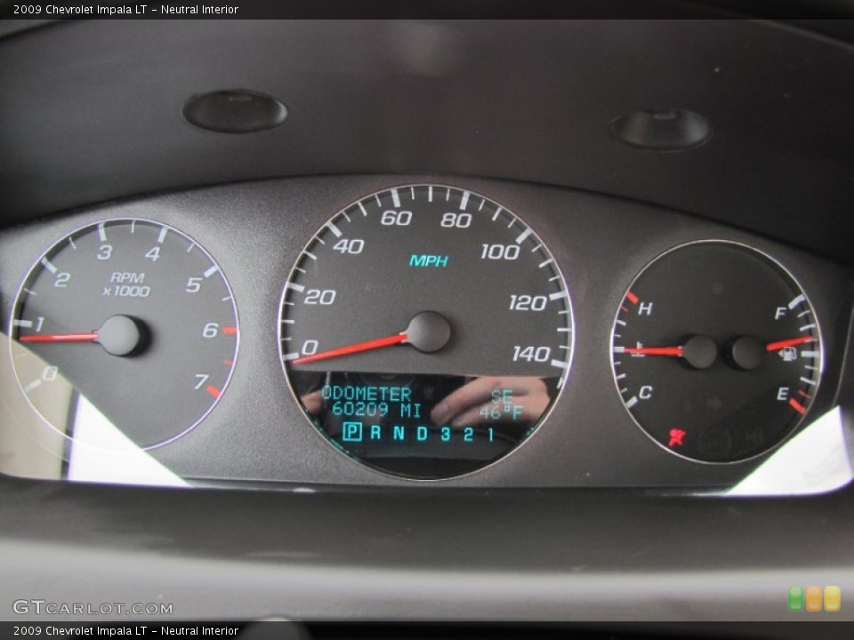 Neutral Interior Gauges for the 2009 Chevrolet Impala LT #61721049