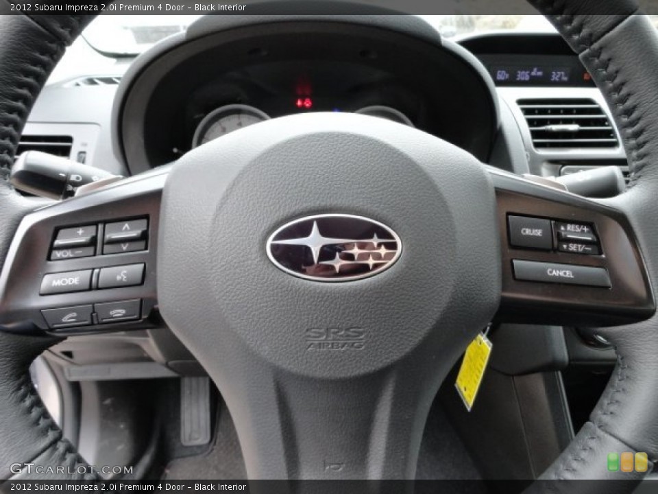 Black Interior Steering Wheel for the 2012 Subaru Impreza 2.0i Premium 4 Door #61722024