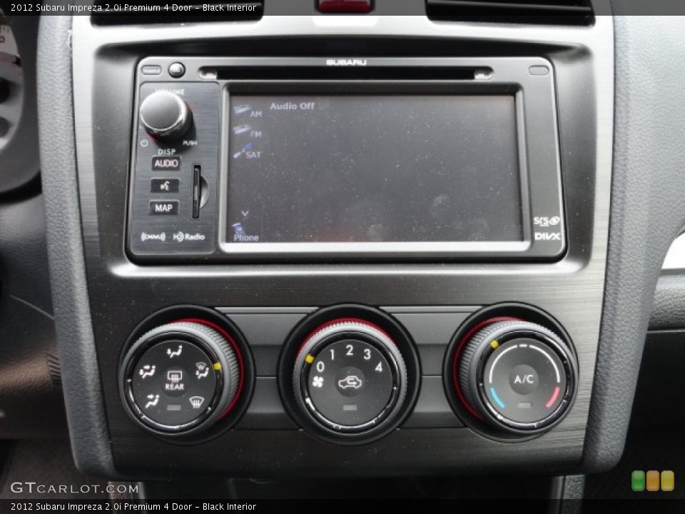 Black Interior Controls for the 2012 Subaru Impreza 2.0i Premium 4 Door #61722033