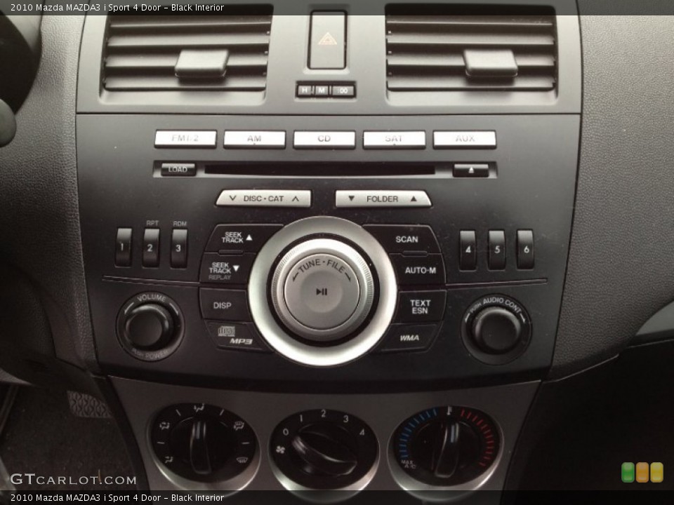 Black Interior Controls for the 2010 Mazda MAZDA3 i Sport 4 Door #61727256