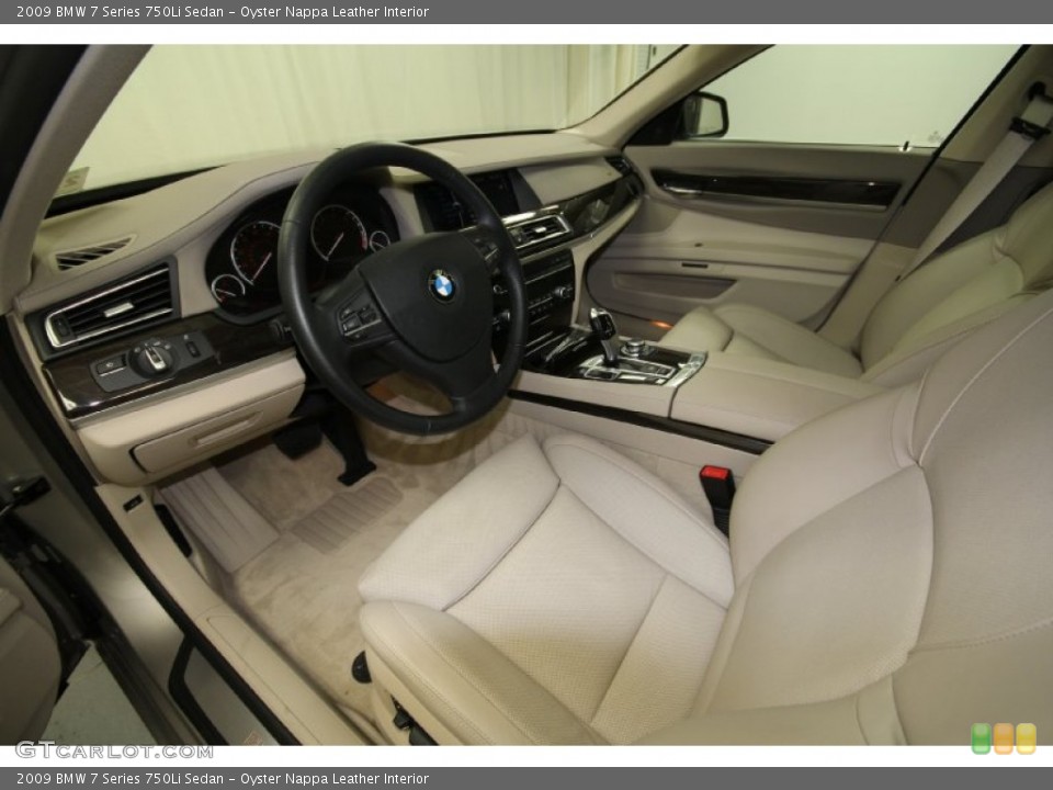 Oyster Nappa Leather Interior Front Seat for the 2009 BMW 7 Series 750Li Sedan #61728888