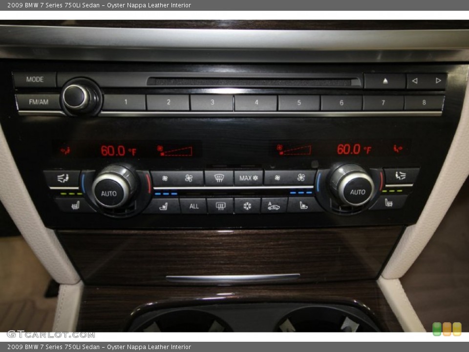 Oyster Nappa Leather Interior Controls for the 2009 BMW 7 Series 750Li Sedan #61728960