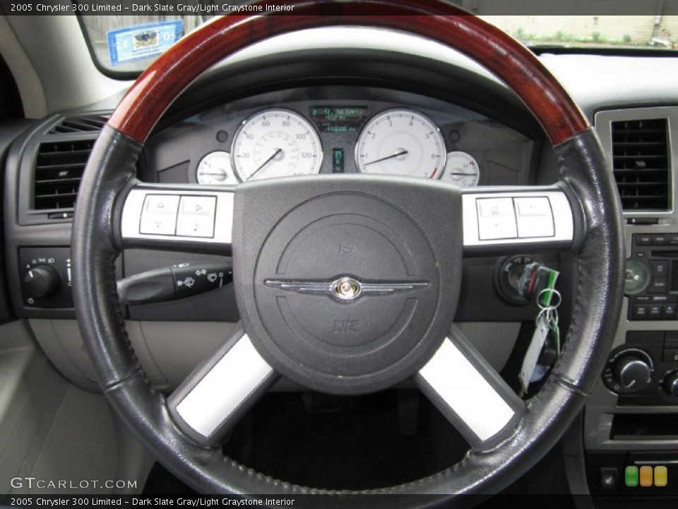 Dark Slate Gray/Light Graystone Interior Steering Wheel for the 2005 Chrysler 300 Limited #61733427