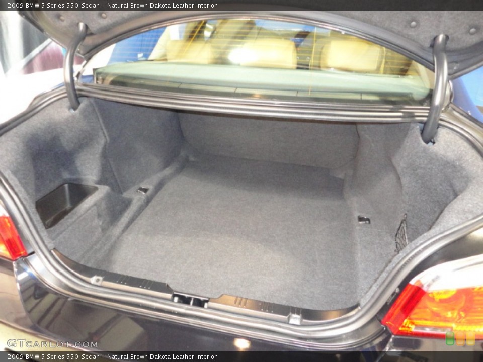 Natural Brown Dakota Leather Interior Trunk for the 2009 BMW 5 Series 550i Sedan #61734435