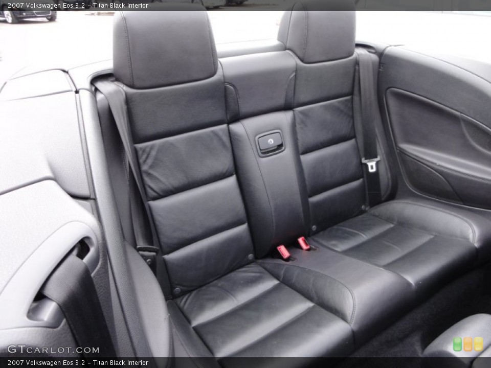 Titan Black Interior Rear Seat for the 2007 Volkswagen Eos 3.2 #61736534