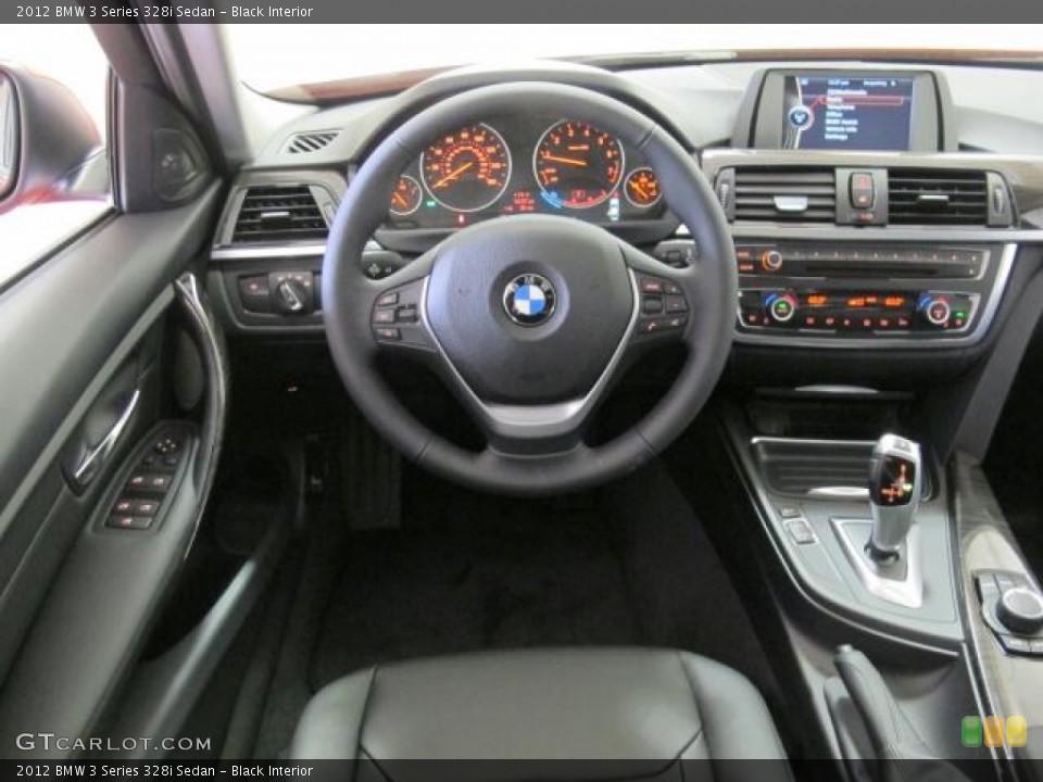 Black Interior Steering Wheel for the 2012 BMW 3 Series 328i Sedan #61740495