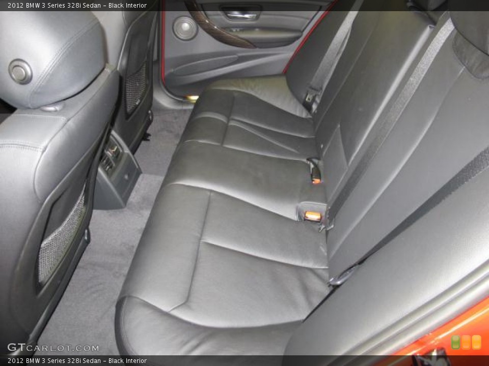 Black Interior Rear Seat for the 2012 BMW 3 Series 328i Sedan #61740504