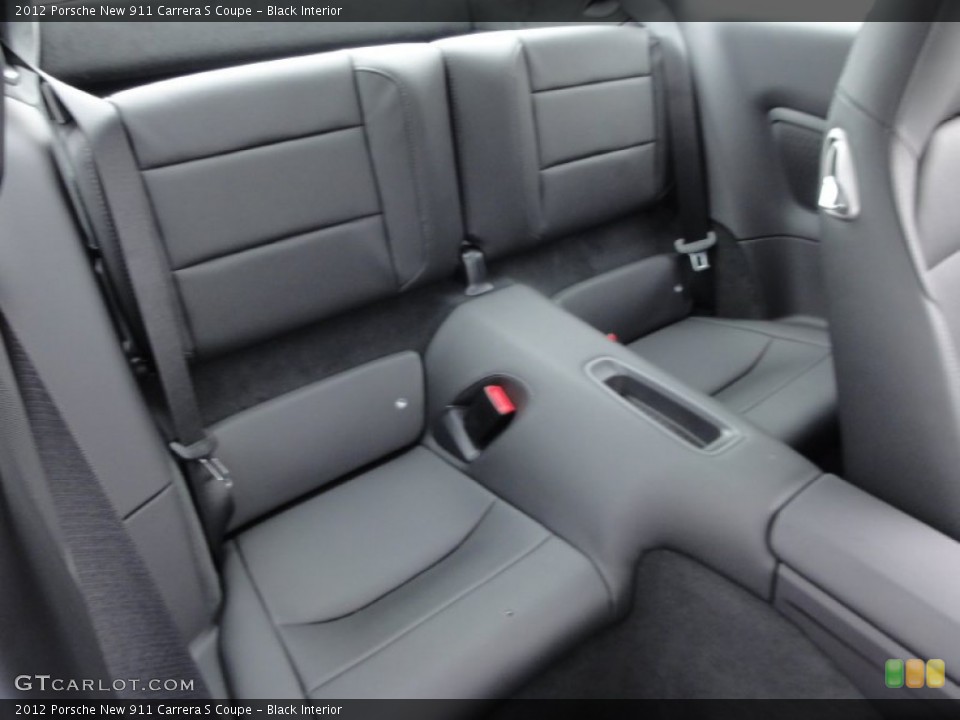 Black Interior Rear Seat for the 2012 Porsche New 911 Carrera S Coupe #61742902