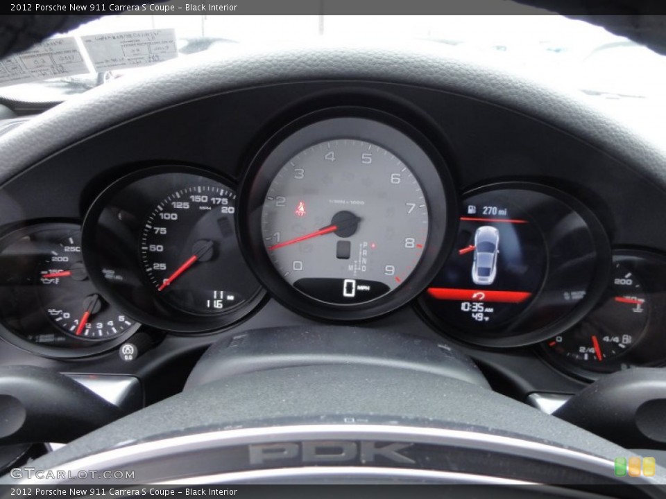 Black Interior Gauges for the 2012 Porsche New 911 Carrera S Coupe #61743037