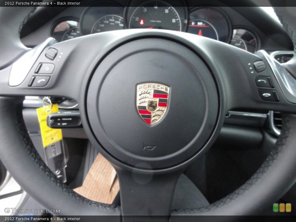 Black Interior Steering Wheel for the 2012 Porsche Panamera 4 #61743874