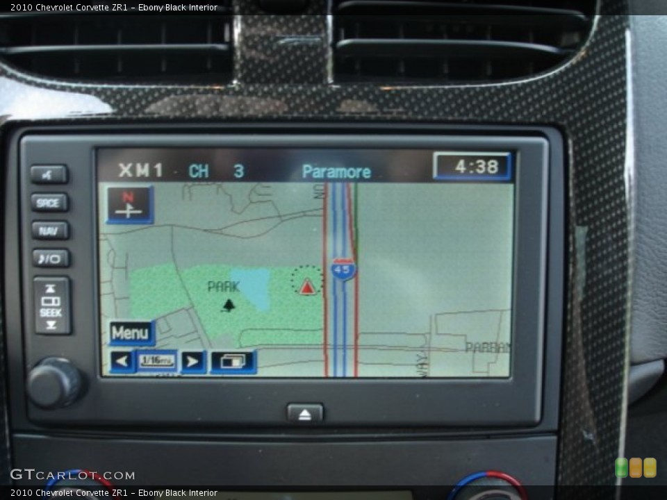Ebony Black Interior Navigation for the 2010 Chevrolet Corvette ZR1 #61746666