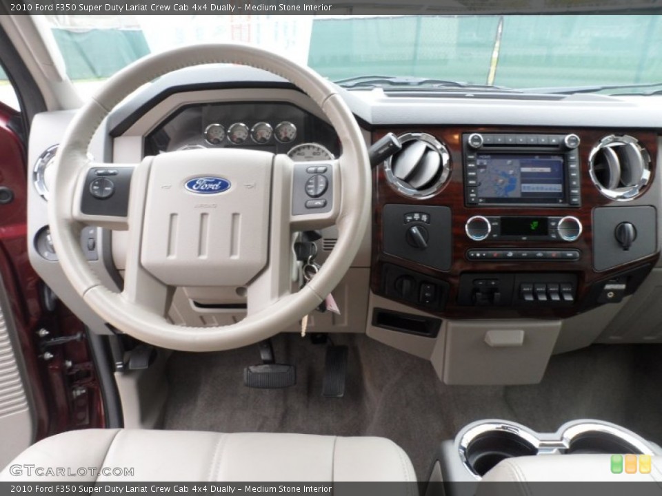 Medium Stone Interior Dashboard for the 2010 Ford F350 Super Duty Lariat Crew Cab 4x4 Dually #61747679