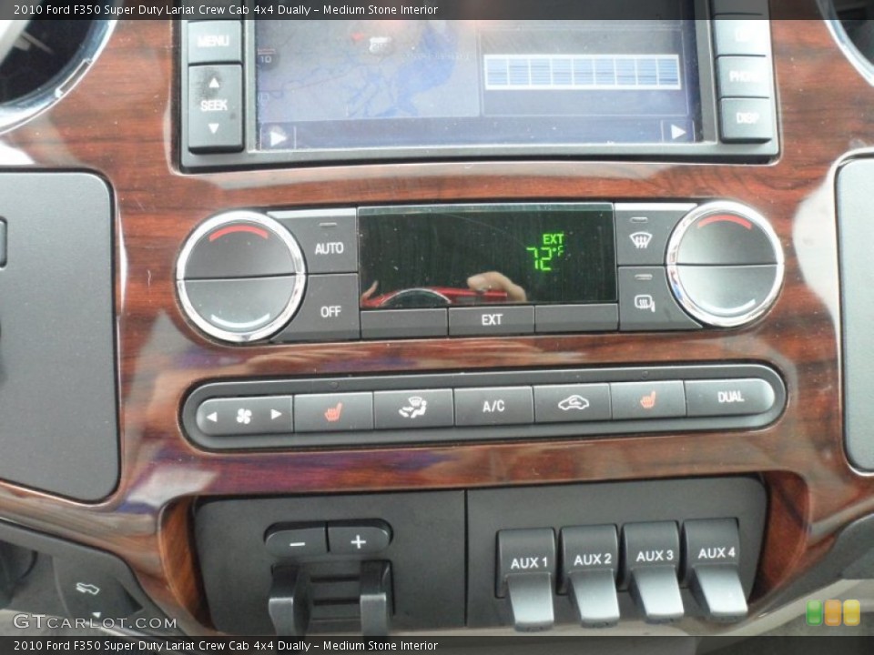 Medium Stone Interior Controls for the 2010 Ford F350 Super Duty Lariat Crew Cab 4x4 Dually #61747706
