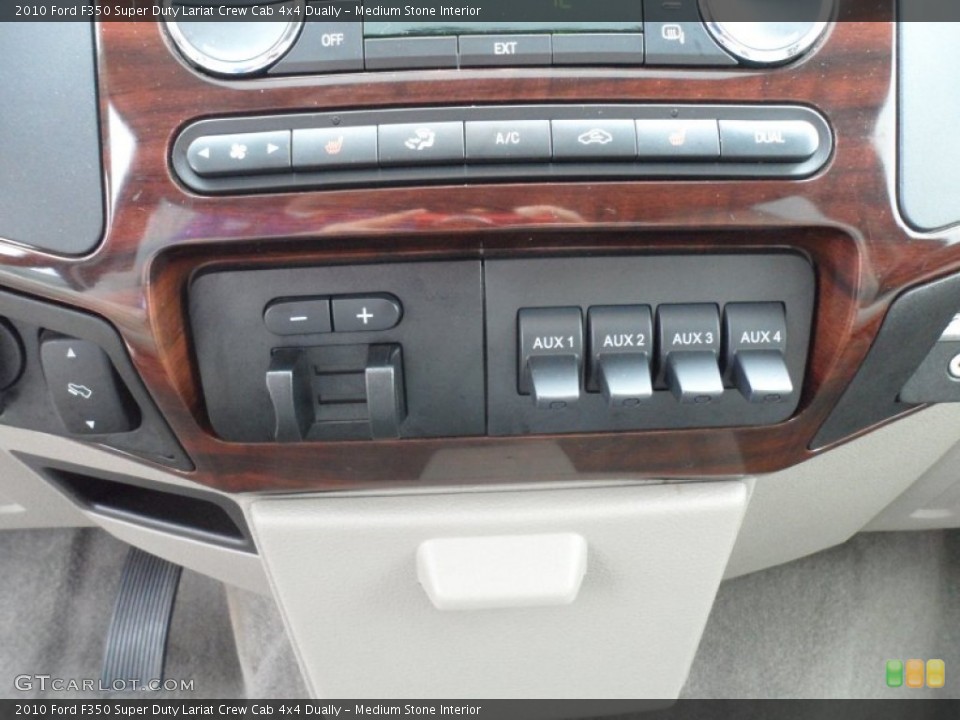 Medium Stone Interior Controls for the 2010 Ford F350 Super Duty Lariat Crew Cab 4x4 Dually #61747715