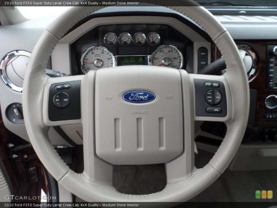 Medium Stone Interior Steering Wheel for the 2010 Ford F350 Super Duty Lariat Crew Cab 4x4 Dually #61747733