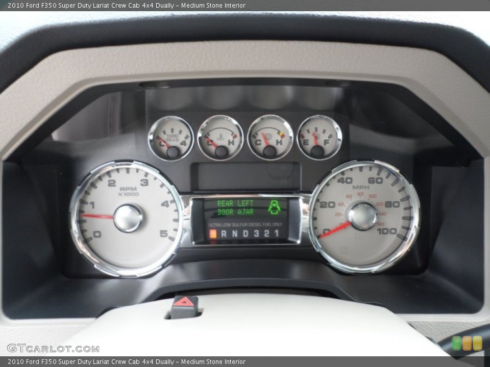 Medium Stone Interior Gauges for the 2010 Ford F350 Super Duty Lariat Crew Cab 4x4 Dually #61747739