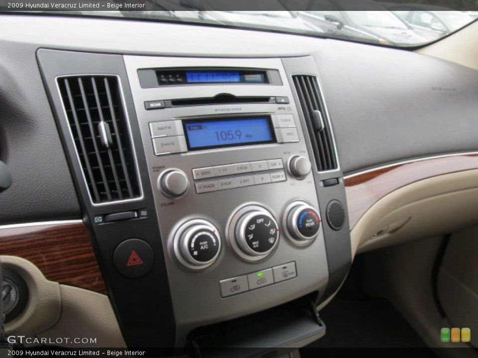 Beige Interior Controls for the 2009 Hyundai Veracruz Limited #61749977