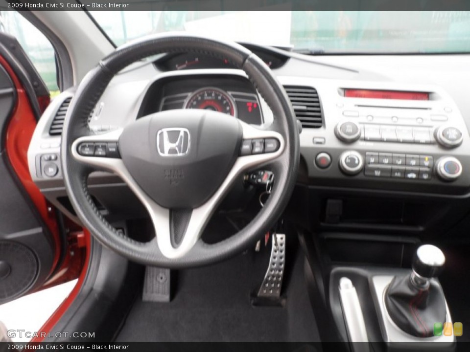 Black Interior Dashboard for the 2009 Honda Civic Si Coupe #61750620