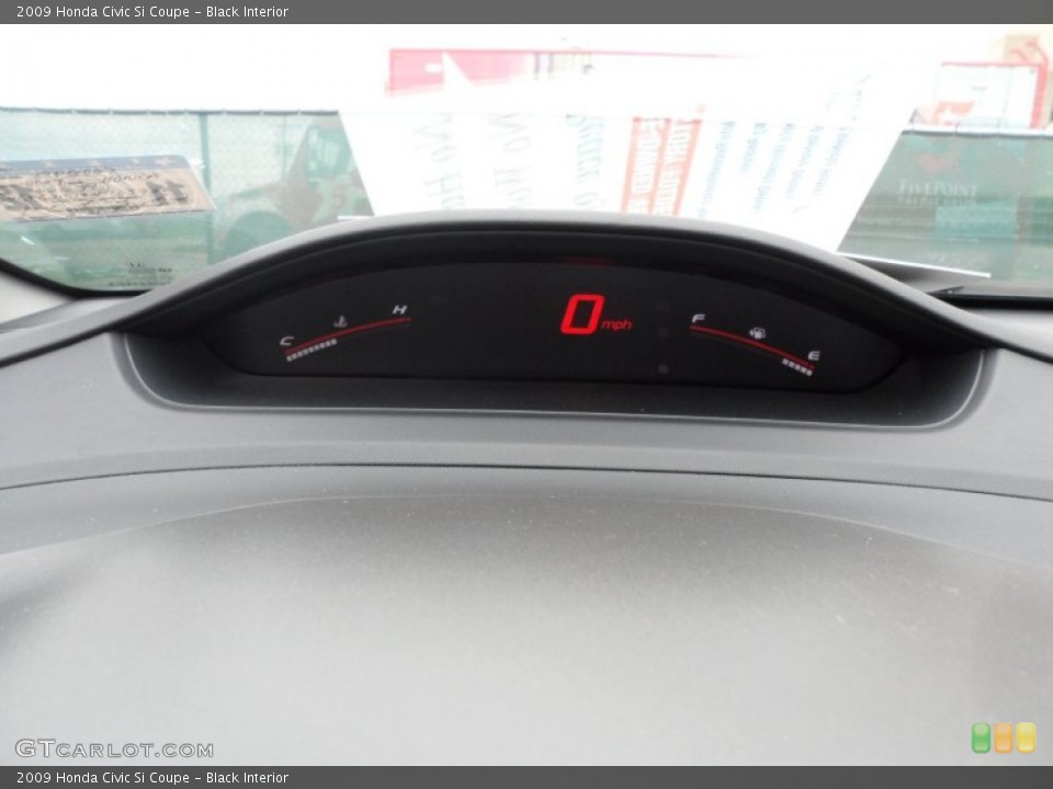 Black Interior Gauges for the 2009 Honda Civic Si Coupe #61750707