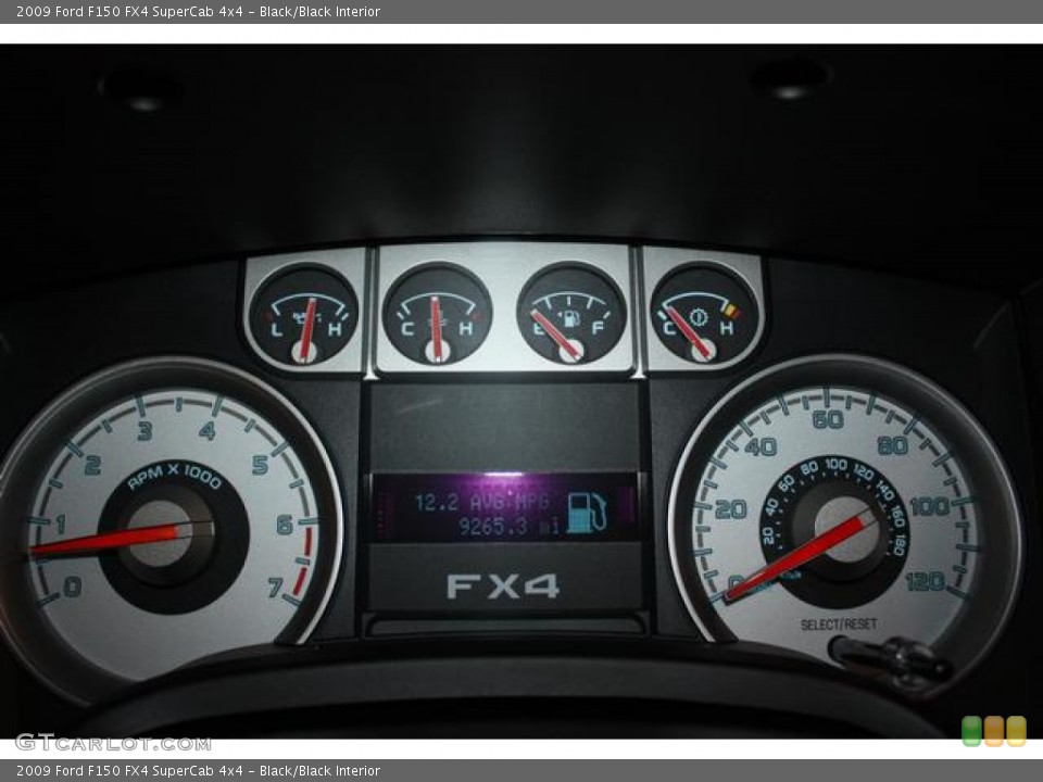 Black/Black Interior Gauges for the 2009 Ford F150 FX4 SuperCab 4x4 #61751523