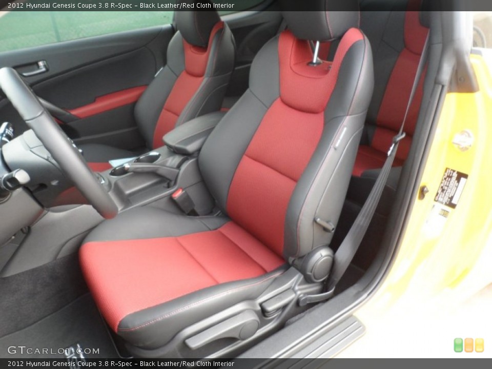 Black Leather/Red Cloth Interior Front Seat for the 2012 Hyundai Genesis Coupe 3.8 R-Spec #61751915